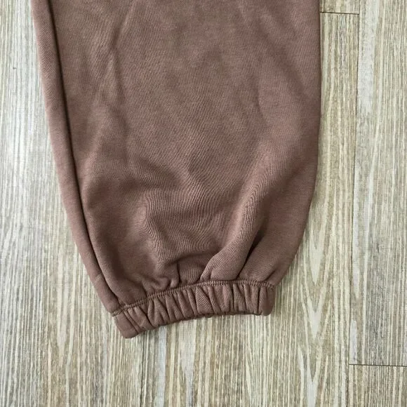 Nike Air Max High-Waisted Joggers Women's L Brown Beige Fleece New LE FB8051-237 - Picture 8 of 16